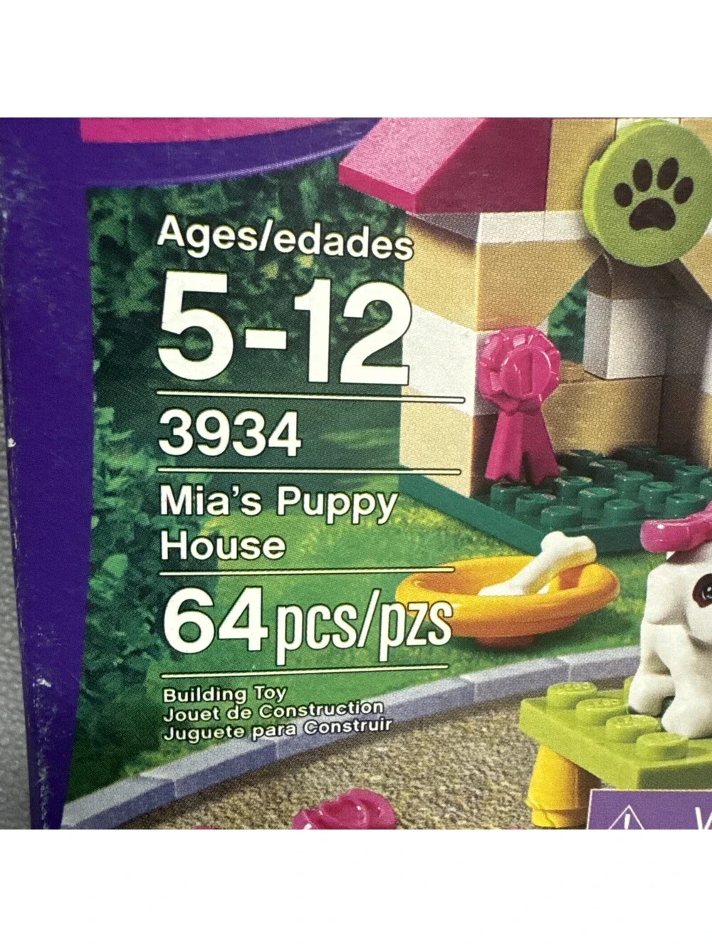 LEGO 3934 Friends Mia's Puppy House Sealed Damaged box